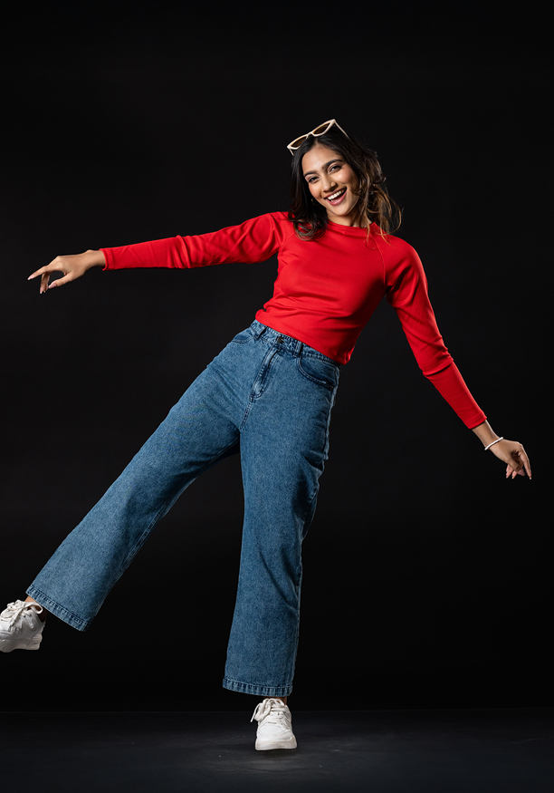 EDITH RED LONG SLEEVE TSHIRT